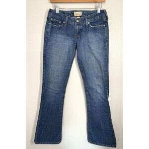Abercrombie & Fitch Vintage Y2K Low Rise Bootcut Jeans Womens‎ Sz 0 R Med Denim